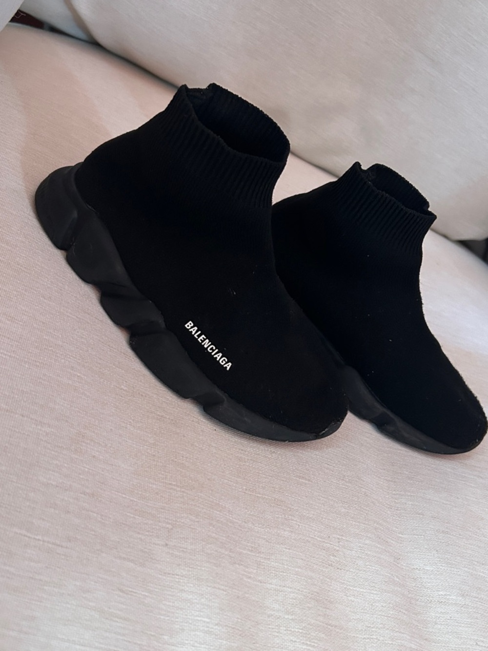 Balenciaga Black Speed Trainer Sock Sneakers - Minimal Logo